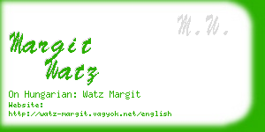 margit watz business card